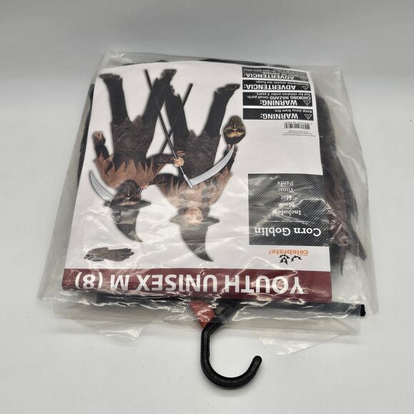 Corn Goblin Halloween Costume Youth Kids Unisex Size Medium (8) M(8) 4-Piece Set - Picture 5 of 9